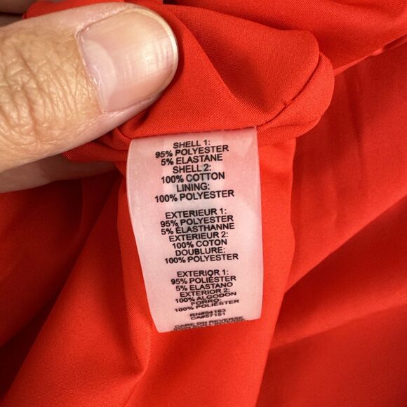 Tommy Hilfiger‎ Tropical Maxi Dress Size 8 Red Magenta Sleeveless Tiered (0721) - Picture 8 of 13